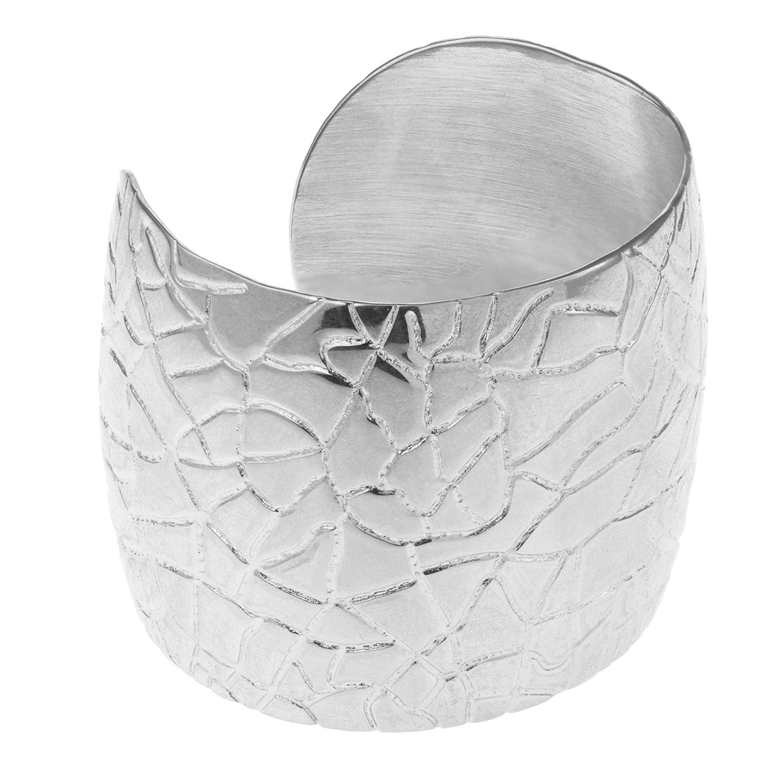 Rhodium Plated Sterling Silver, Bold  Cuff