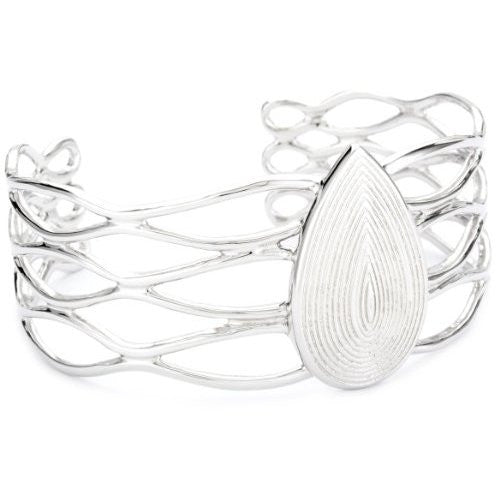 Rhodium Plated Sterling Silver, Gypsy Cuff