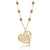 18K Rg Plated Sterling Silver, Rose Quartz Sacred Heart Necklace
