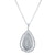 "Gypsy" Pave Round cut Teardrop Pendant Necklace