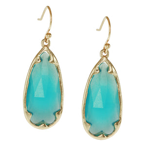 Drop Cabochon Crystal Earrings More Colors